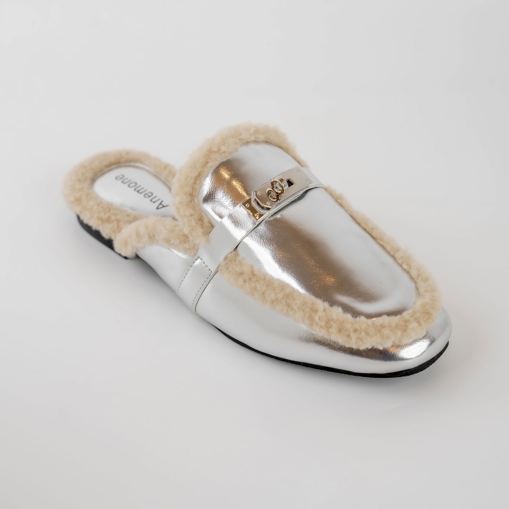 FUR SLIPPER (Black, 35)
